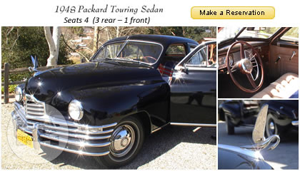 1948 Packard Touring 
Sedan /
Montecito, CA 93108

 / Hourly $0.00
