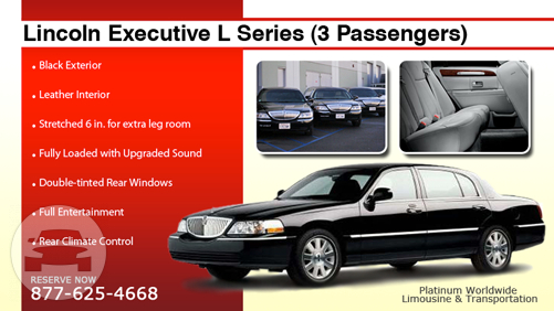 Lincoln Executive L Series (3 Passengers)
Sedan /
Los Angeles, CA

 / Hourly $0.00
