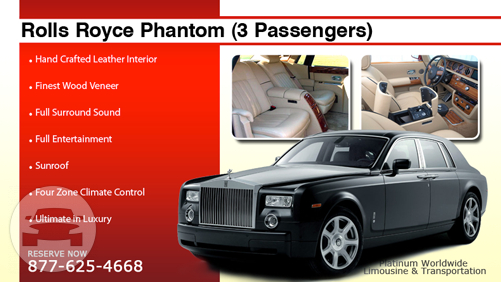 Rolls Royce Phantom (3 Passengers)
Sedan /
Los Angeles, CA

 / Hourly $0.00
