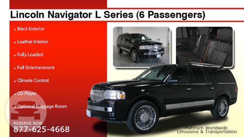 Lincoln Navigator L Series (6 Passengers)
SUV /
Los Angeles, CA

 / Hourly $0.00
